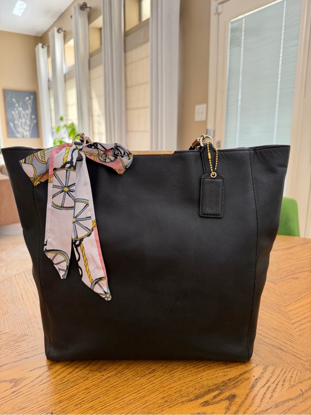 Coach Lexy Oversized Black Tote Shoulder Bag